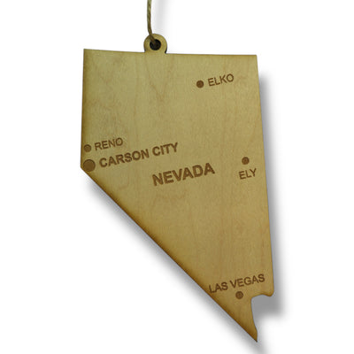 Ornament - CUSTOM - Nevada State with Cities
