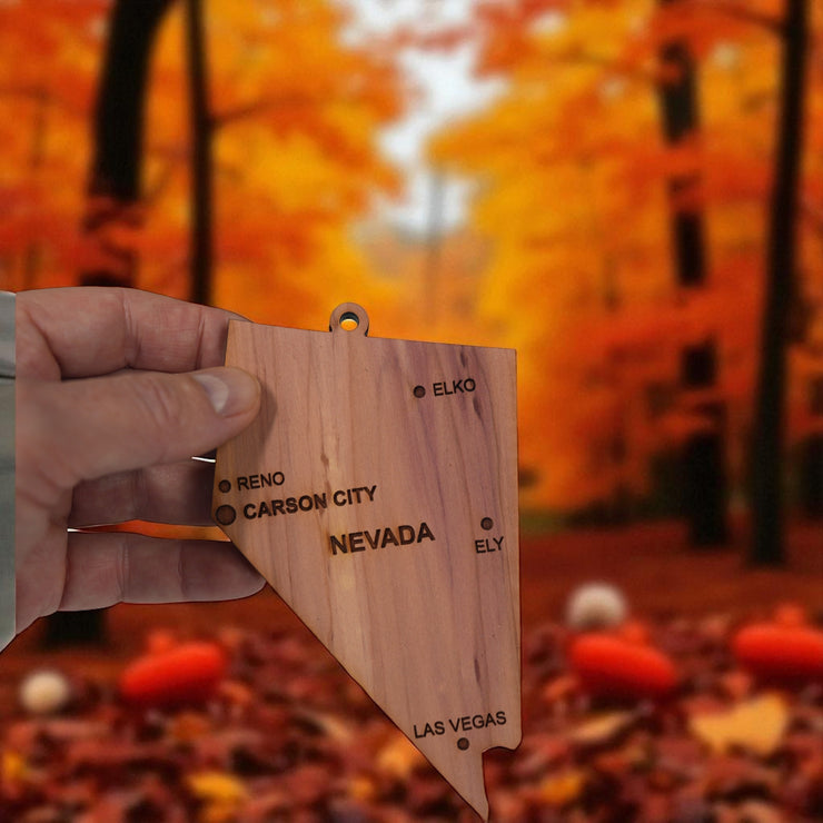 Ornament - CUSTOM - Nevada State with Cities