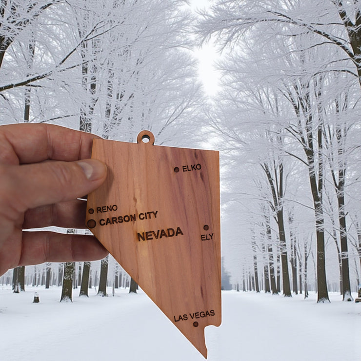 Ornament - CUSTOM - Nevada State with Cities