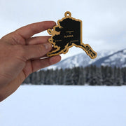 Ornament - CUSTOM - Alaska State with Cities