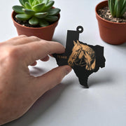 Ornament - Black - Texas with Horse