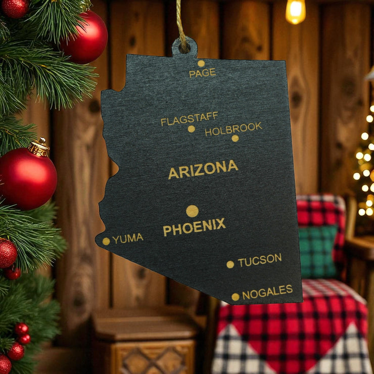 Ornament - CUSTOM - Arizona State with Cities