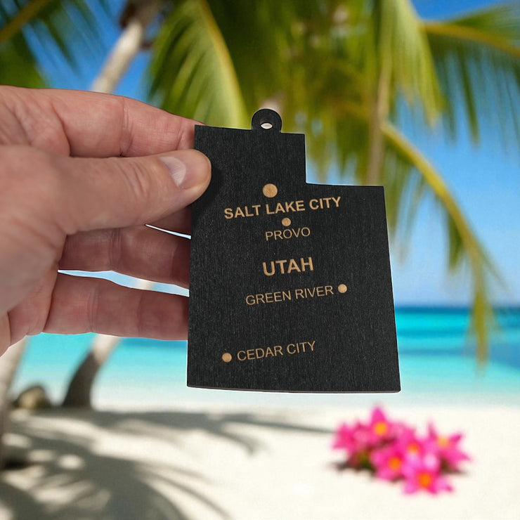 Ornament - CUSTOM - Utah State with Cities