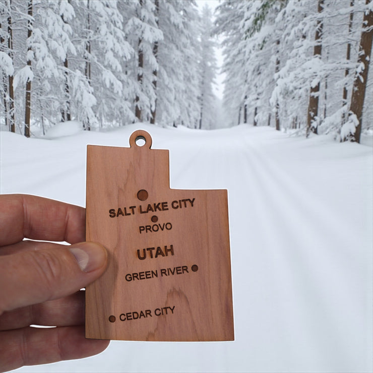 Ornament - CUSTOM - Utah State with Cities