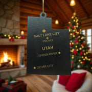 Ornament - CUSTOM - Utah State with Cities