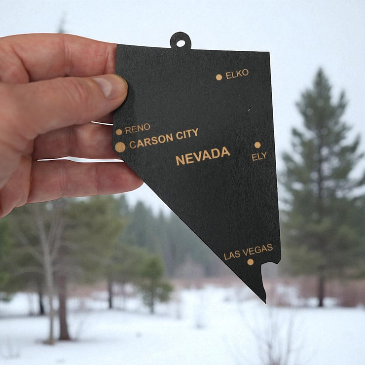 Ornament - CUSTOM - Nevada State with Cities