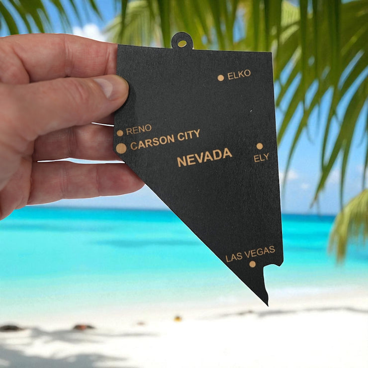 Ornament - CUSTOM - Nevada State with Cities
