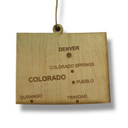 Ornament - CUSTOM - Colorado State with Cities