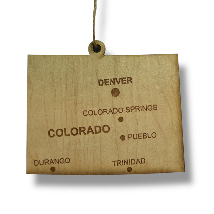 Ornament - CUSTOM - Colorado State with Cities