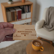 Ornament - CUSTOM - North Dakota State with Cities