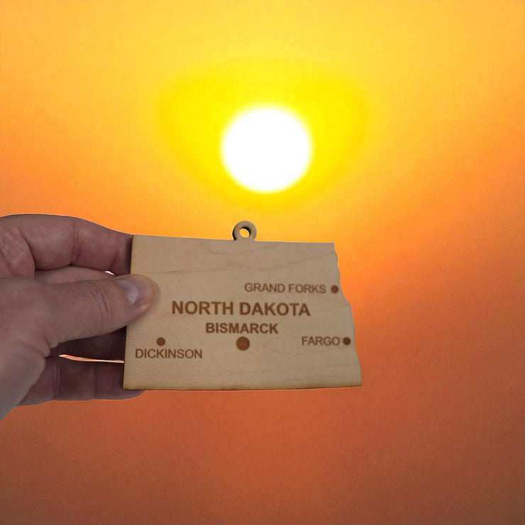 Ornament - CUSTOM - North Dakota State with Cities