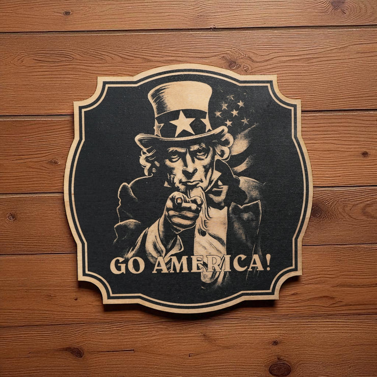 Sign - Black - Go America!