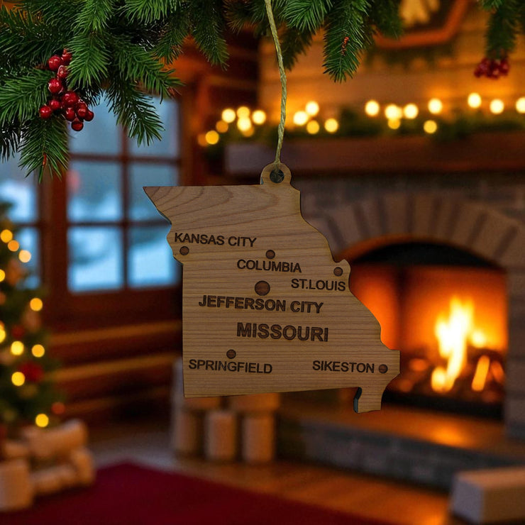 Ornament - CUSTOM - Missouri State with Cities