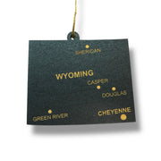Ornament - CUSTOM - Wyoming State with Cities