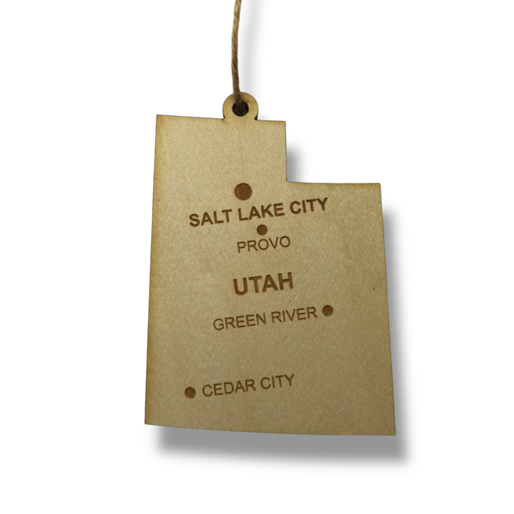 Ornament - CUSTOM - Utah State with Cities