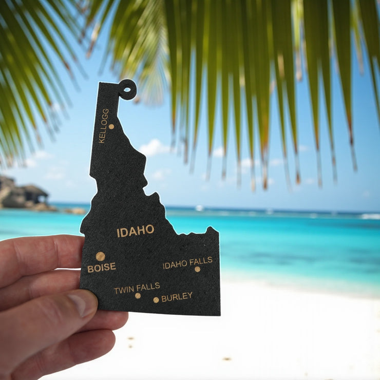 Ornament - CUSTOM - Idaho State with Cities