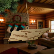 Ornament - CUSTOM - Tennessee State with Cities