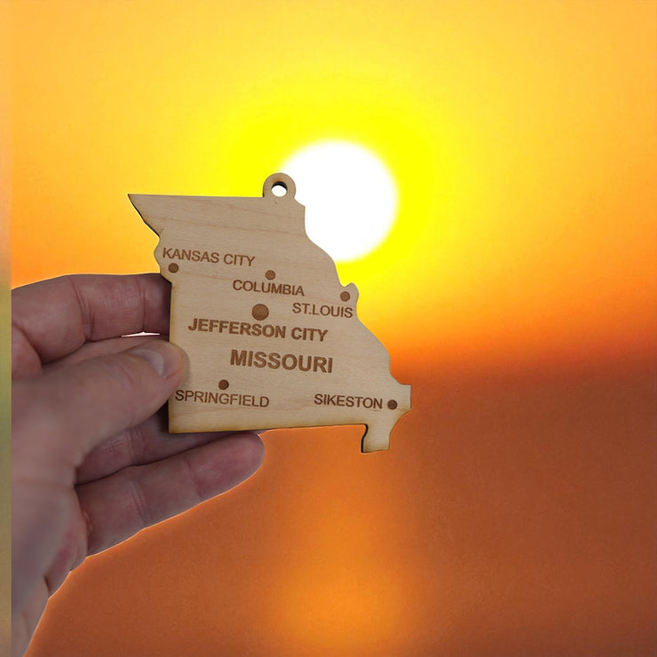 Ornament - CUSTOM - Missouri State with Cities