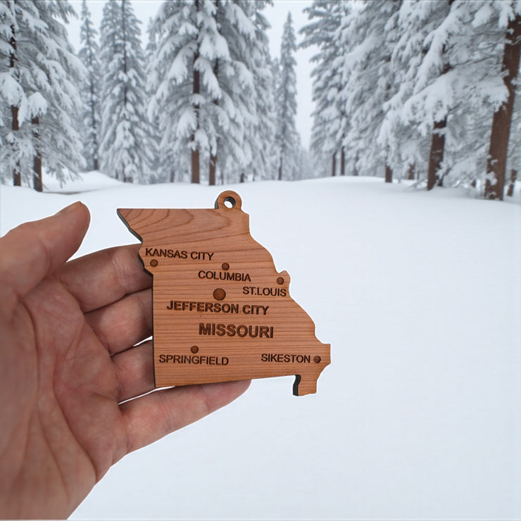 Ornament - CUSTOM - Missouri State with Cities