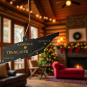 Ornament - CUSTOM - Tennessee State with Cities