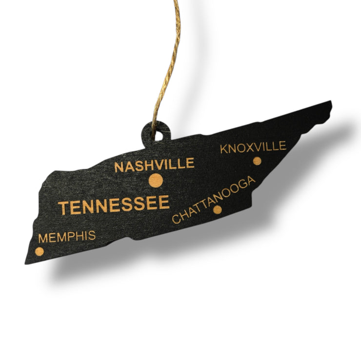 Ornament - CUSTOM - Tennessee State with Cities