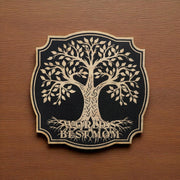 Sign - Black - Worlds best mom celtic tree of life