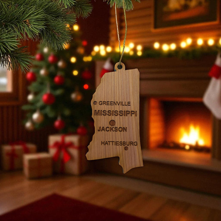 Ornament - CUSTOM - Mississippi State with Cities