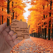 Ornament - CUSTOM - Wisconsin State with Cities