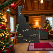Ornament - CUSTOM - Idaho State with Cities