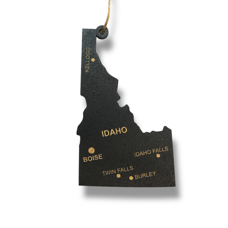 Ornament - CUSTOM - Idaho State with Cities