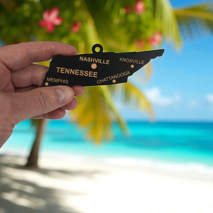 Ornament - CUSTOM - Tennessee State with Cities