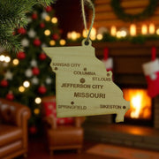 Ornament - CUSTOM - Missouri State with Cities