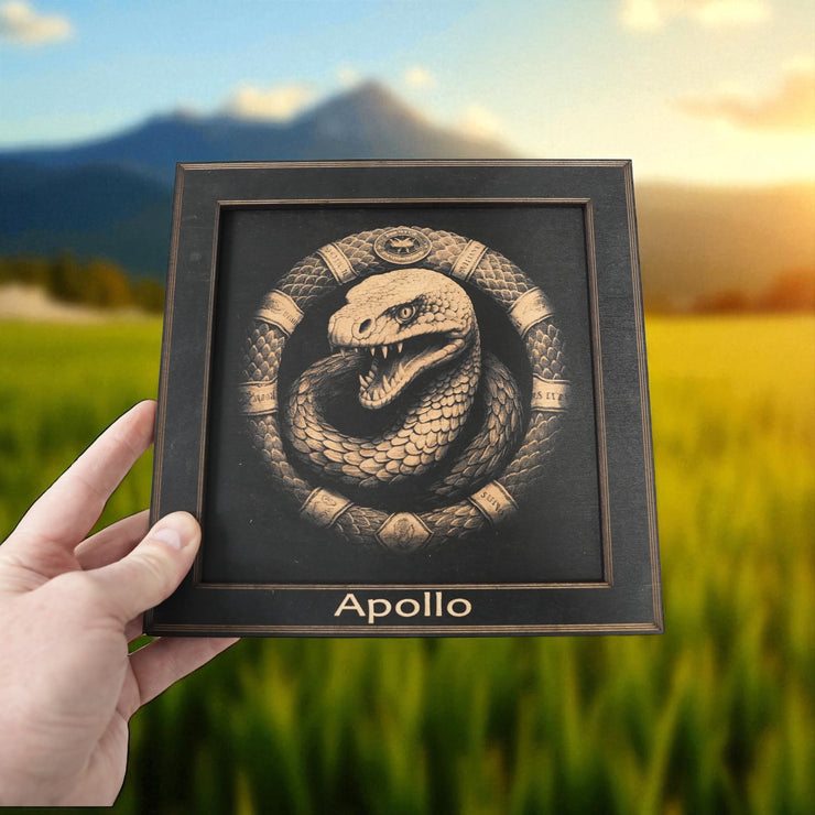 Framed Art - PERSONALIZED - CUSTOM - Coiled Snake
