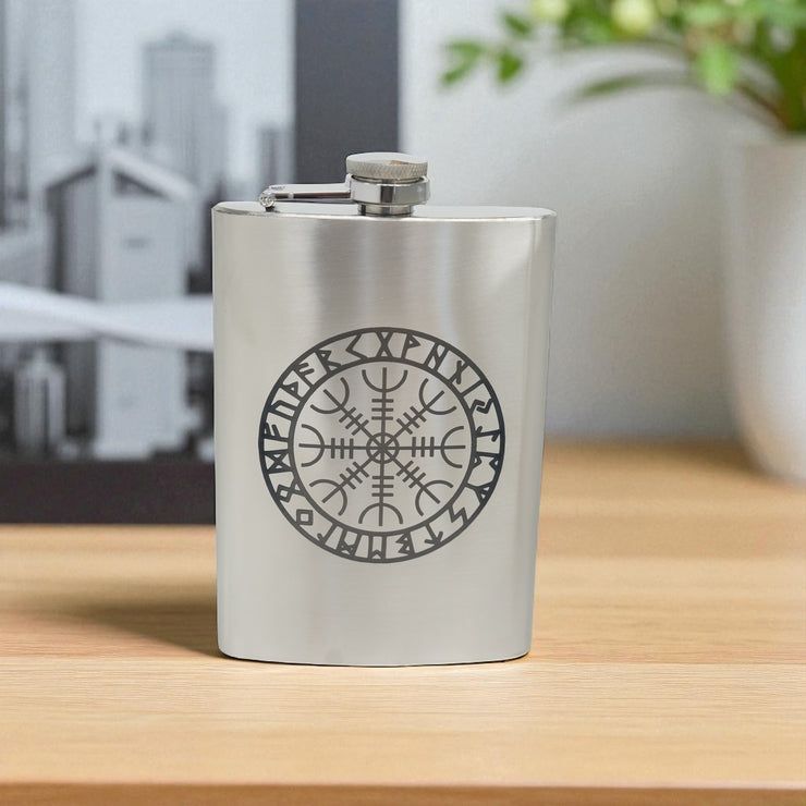 8oz Aegishjalmur Stainless Steel Flask