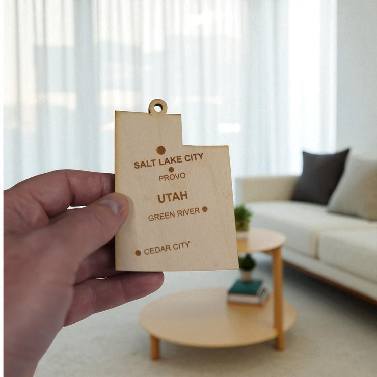 Ornament - CUSTOM - Utah State with Cities