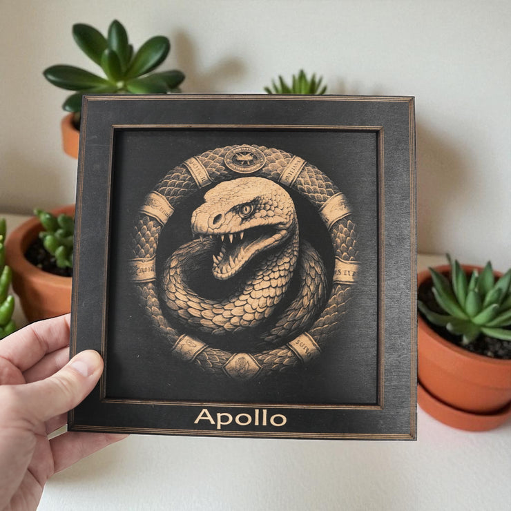 Framed Art - PERSONALIZED - CUSTOM - Coiled Snake
