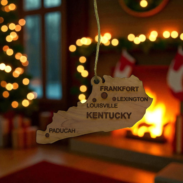 Ornament - CUSTOM - Kentucky State with Cities