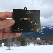 Ornament - CUSTOM - Wyoming State with Cities