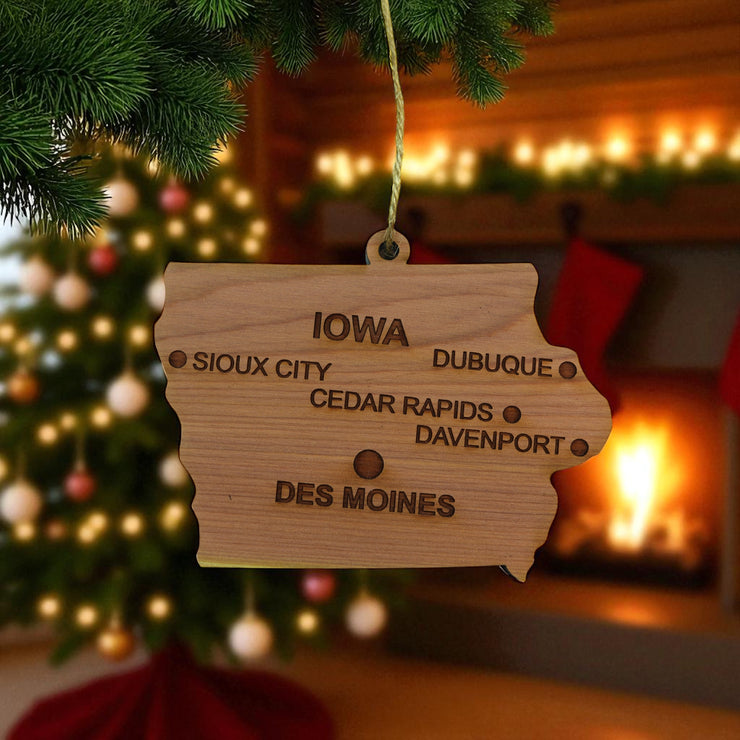 Ornament - CUSTOM - Iowa State with Cities