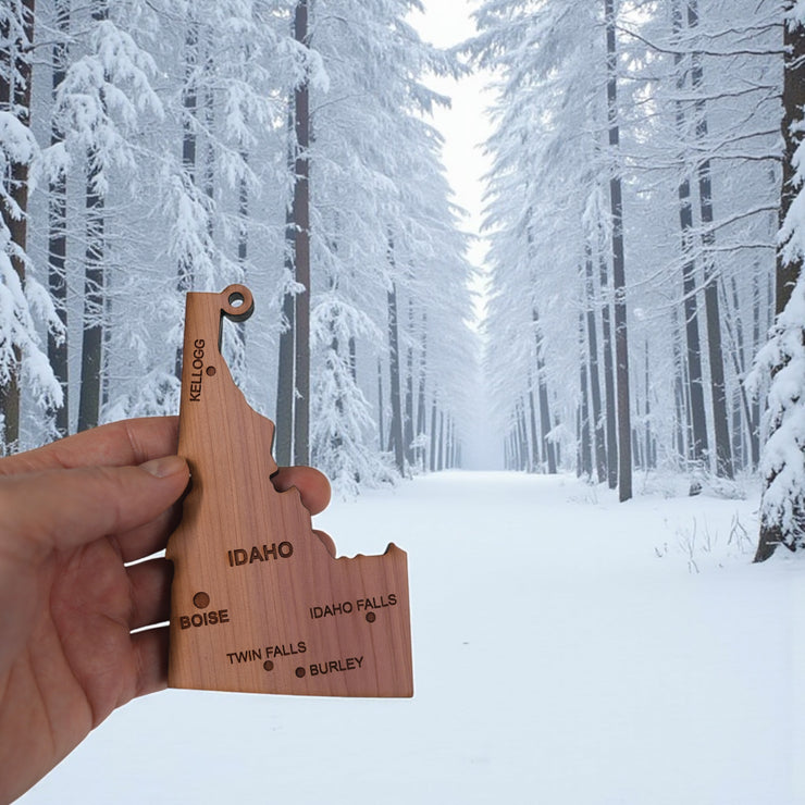 Ornament - CUSTOM - Idaho State with Cities