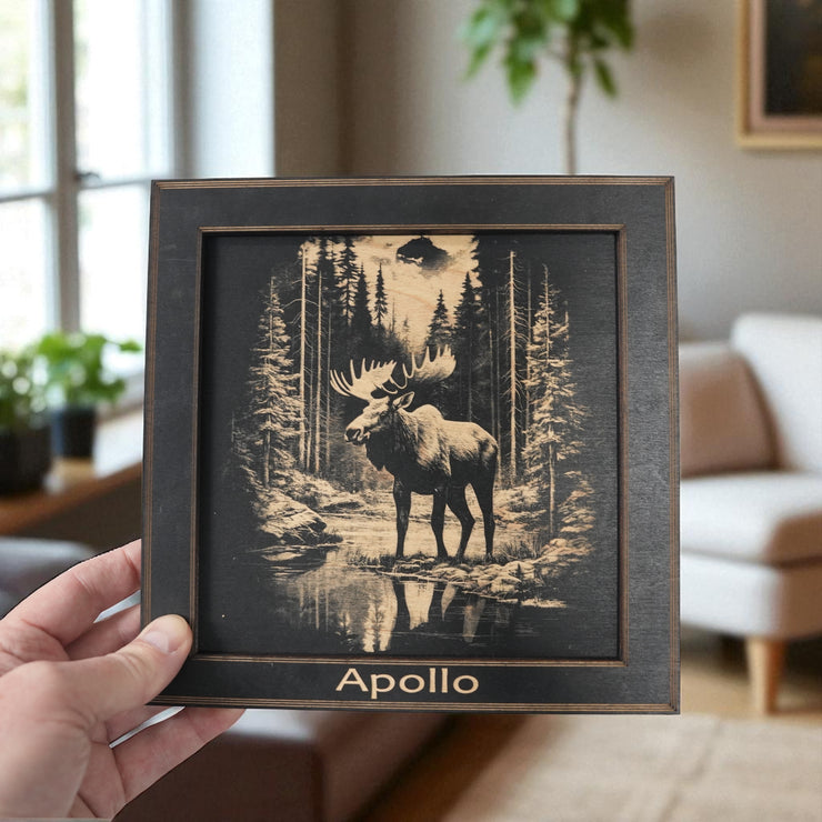 Framed Art - PERSONALIZED - CUSTOM - Moose