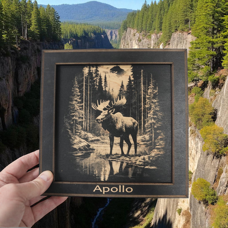 Framed Art - PERSONALIZED - CUSTOM - Moose