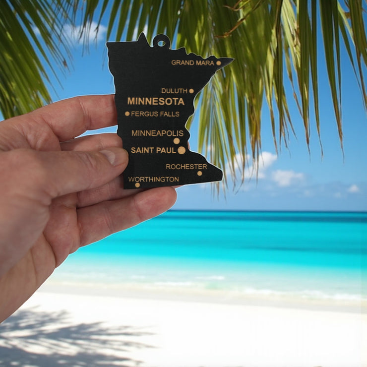 Ornament - CUSTOM - Minnesota State with Cities