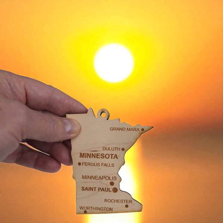 Ornament - CUSTOM - Minnesota State with Cities