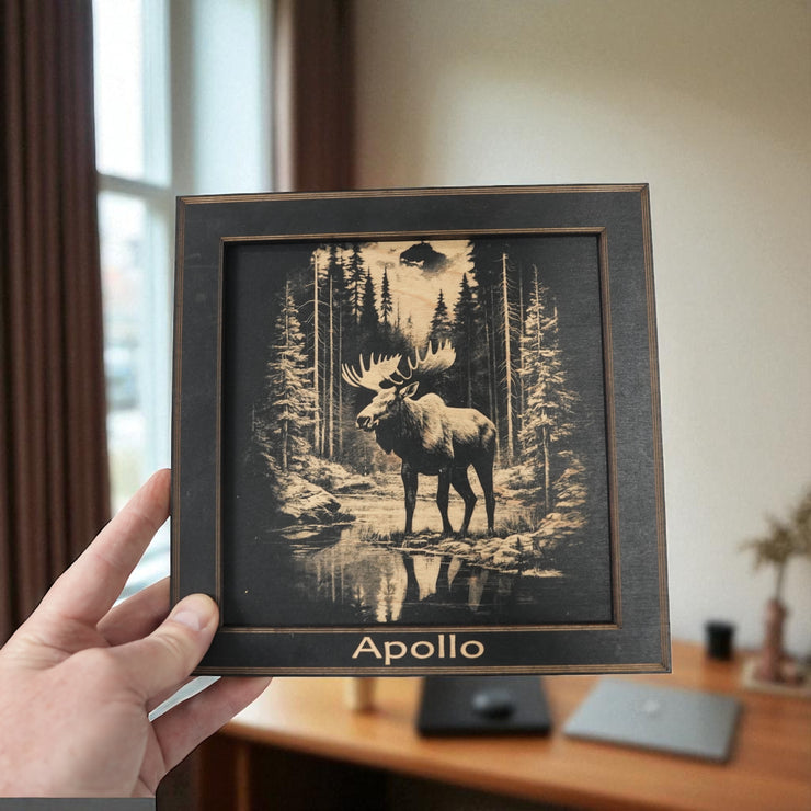Framed Art - PERSONALIZED - CUSTOM - Moose