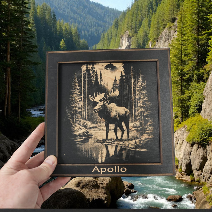 Framed Art - PERSONALIZED - CUSTOM - Moose