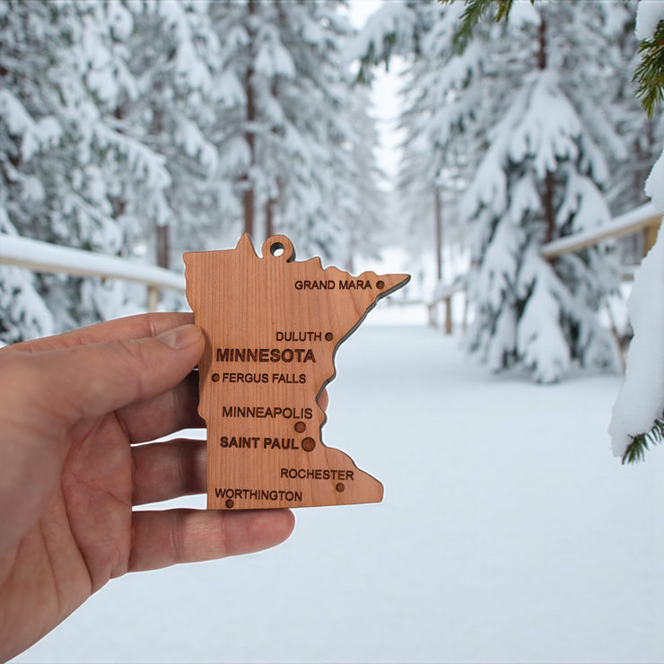 Ornament - CUSTOM - Minnesota State with Cities