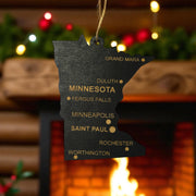 Ornament - CUSTOM - Minnesota State with Cities