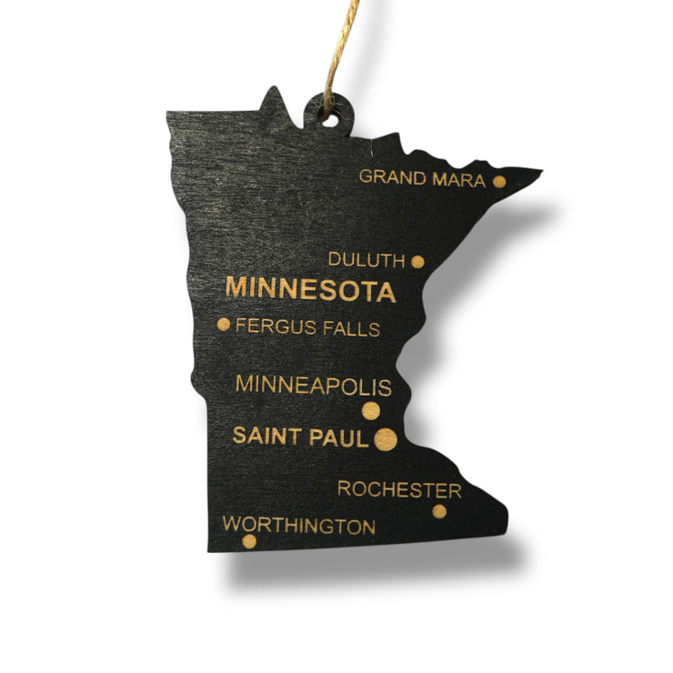 Ornament - CUSTOM - Minnesota State with Cities