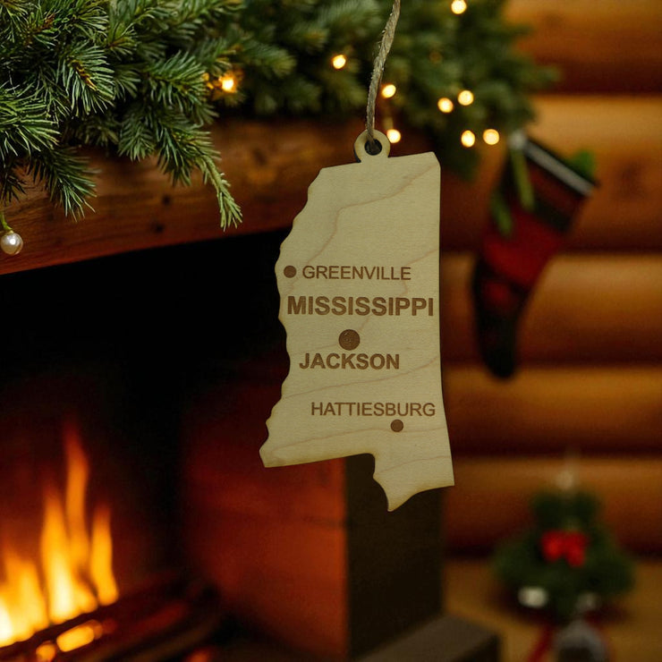 Ornament - CUSTOM - Mississippi State with Cities
